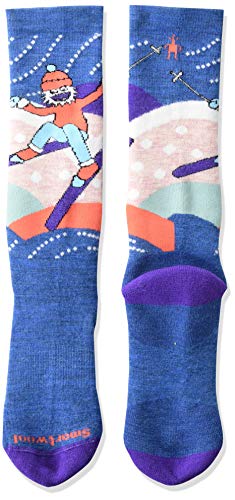 Smartwool Kids’ Over-the-Calf Socks - OTC Wintersport Yetti Betty Socks Medium Cushioned Merino Wool Performance Socks
