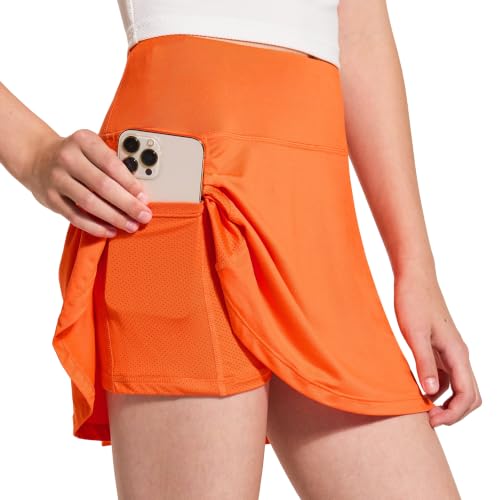 Image of FitsT4 Sports Girl's Golf Skirt Adjustable Waist Active Tennis Skort UPF50+