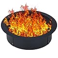 Garvee Fire Pit Ring 42 inches 36 inches Inside Diameter Heavy Duty Solid Steel Fire Ring Firepits Insert for Outside, Backyard, Liner DIY Campfire (42 x 36 x 10 Inches)