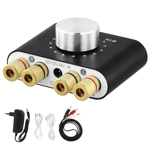 QWORK® Mini Verstärker Bluetooth, Digital Power Amplifier HiFi Stereo Verstärker 50W × 2, Bluetooth verstärker für Lautsprecher