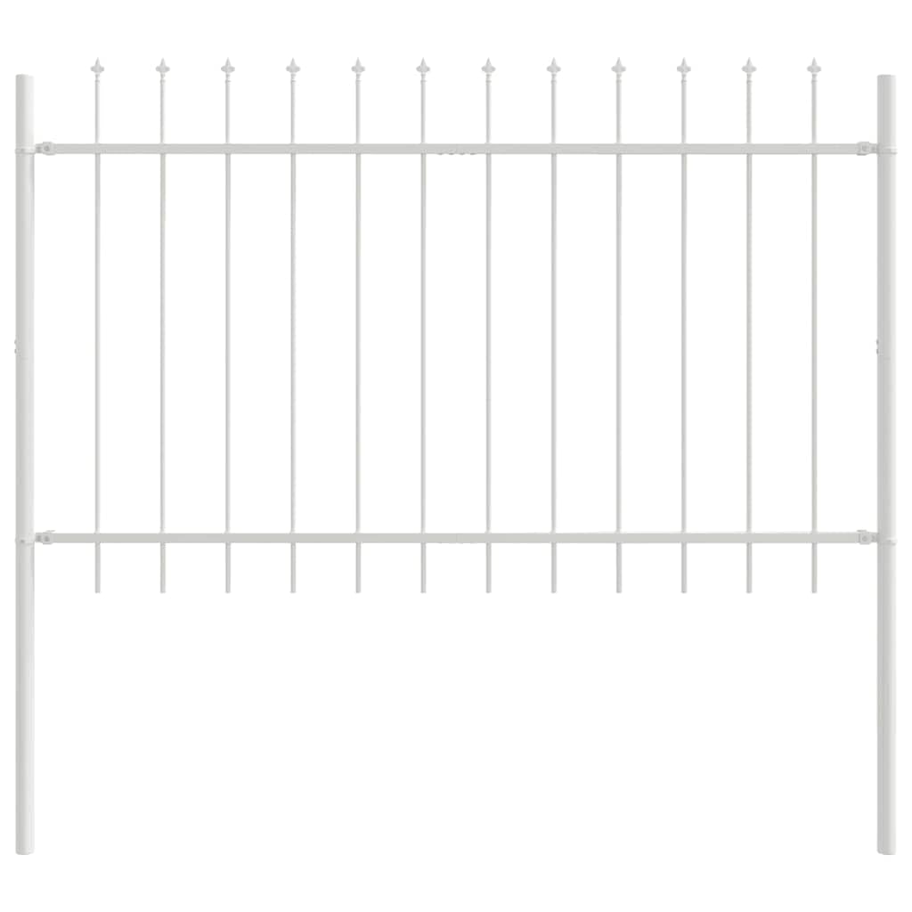 Garden Fence Woerden White 1. 7 x 1 m Powder-Coated Steel Fence Panel for Privacy, Security, and Boundary Delineation in Garden, Terrace, and Yard Spaces, Durable Outdoor Barrier 170 3. 4 x 150 cm