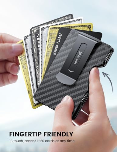 Image of Lamicall Upgraded Hinge Minimalist Wallet for Men, RFID Blocking Wallets
