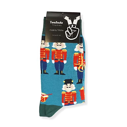 TwoSocks Nussknacker Figur Weihnachtssocken Damen und für Herren...