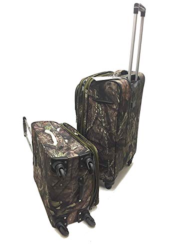 EXPLORER Mossy Oak Luggage Realtree Like Hunting Camo Heavy Duty Duffel Bag Luggage Travel Gear Bag Police Outdoor Lady Man Polyester Heavy Duty Webbing (2 pcs Luggage Mossy Oak Khaki)