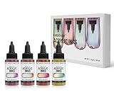 Kamenskaya Lot de 4 encres acryliques pour artistes   Peinture acrylique métallique   30 ml