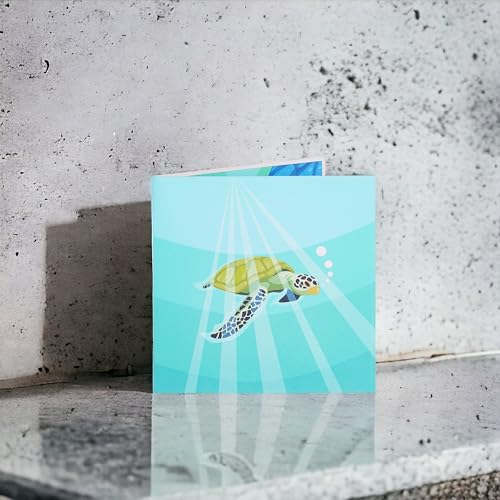 Image of Rykamia Turtle Pop Up Card, Blank Turtle Card With Envelop, Turtle Birthday Card, Get Better Soon Card, Sea Turtle Gifts For Women, Men, Card For Granddaughter, Grandson, Thank You Card Turtle