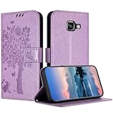 JayModHülle Hülle für Samsung Galaxy A310/A3 2016, Leder Klapphülle Schutzhülle mit [Kartenfach] [Standfunktion] [Magnetverschluss] Handyhülle Kompatibel mit Samsung A310 - Helllila