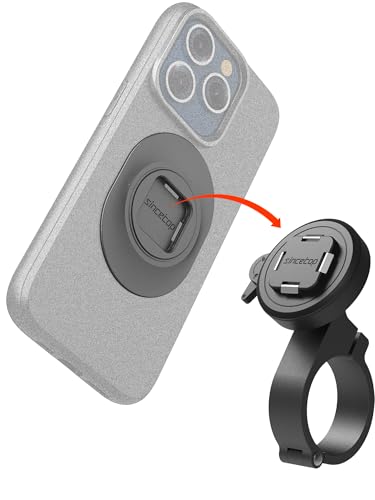 sincetop Serie Q [Quad] Porta Cellulare Moto,Porta Telefono Bici,Supporto Cellulare Bicicletta-Por ta in lega di alluminio a rilascio rapido - Compatibile con, bici elettriche, motociclette e scooter
