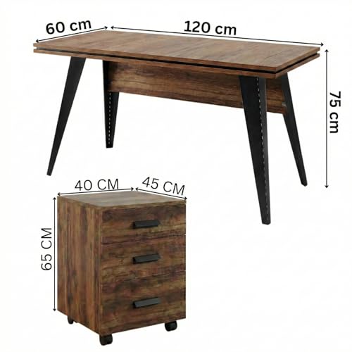 Image of FFO Computer Table with Storage | Multipurpose Office Desk for Home & Work | Study Table for Students | Sturdy PC Table with 1 Year Warranty | DIY Assembly