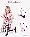 RIDYEE 5-in-1 Kids Tricycle for Toddlers 1.5-3, Tool-Free Convertible Kids Push Trike to Balance Bike, Safety Belt, Removable Backrest and Footrest, Ride-On Toy for Boys & Girls, Pink