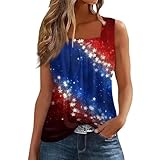 American Apparel Summer Shirts 2026 USA Flag Sleeveless Womens Tops Patriotic Memorial Days Summer Fashion Womens 250 Year America Top Subtle Pleated Front Square Neck Casual 4Th of July Hawaiian