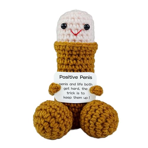 LPHEKS Positive Penis Emotional Support Penis Plush Funny Dick & Weird Plushies Adult Gag Gifts for Husband Boyfriends and Men Friends Cute Emotional Support Pals for Stress Relief(Style C)