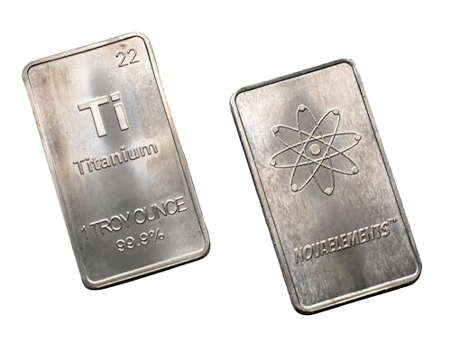 Titanium Ingot, Titanium Metal Ingot, Titanium Metal Sample, 1 Troy Ounce 99.9% Pure Titanium Big Ingot for Collection and Investment