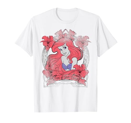T-shirt Ariel The Little Mermaid Disney vêtement coton anti-déformation
