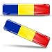 Biomar Labs 2 pcs 3D Gel Pegatinas Bandera Nacional Rumania Romania Silicona Adhesivo Autos Coches Motos Ciclomotores Bicicletas Ordenador Portátil F 18