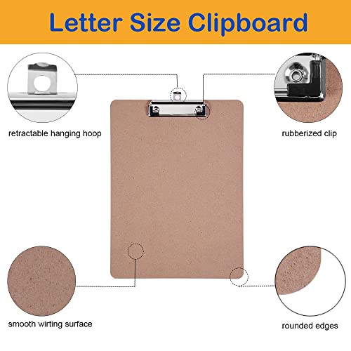 Ezzgol CB36 Clipboards Bulk, Ezzgol 36 Pack Letter Size Wood Clipboards, Low Profile Clip thumb #1