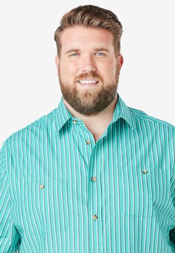 KingSize Men's Big & Tall Striped Short-Sleeve Sport Shirt4