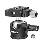 NEEWER 28mm Low Profile Tripod Ball Joint 360° Pan Rotation with 1/4" Arca Type Quick Release Plate and Spirit Level for Tripods, Monopods, Max Load: 6.6LB/5kg