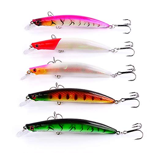 Preisvergleich Produktbild Guolipin Fischköder 10 Stück Angelköder Kit mehrteilige Fisch Bionic Bait Universal Verschiedene Angelköder Köder Sets Geeignet für Meerwasser und Süßwasser (Color : D, Size : Free Size)