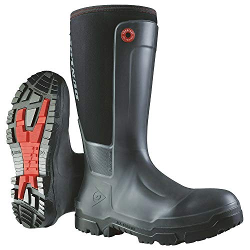 Image of DUNLOP Snugboot WorkPro Full Safety - Concrete boots for Men & Women with Composite Toe - Waterproof Work and Safety boots with Cold Insulation - Chemical and Slip Resistant - Black - Size 5-14