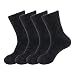 Adult Super Soft Feather Light Cozy Fun Home Socks - Coal Black - 4 Pair Value Pack