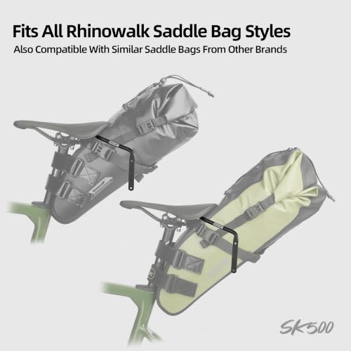 Image of Rhinowalk Bike Seat Bag Stabilizer, Anti-Shake Design with Dual Water Bottle Cage Mounts, Fits Most Road & Mountain Bikes
