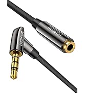 UGREEN Rallonge Jack Audio 3.5mm 4 Pôles Coudé Rallonge Casque Micro Audio en Nylon Tressé Jack M...