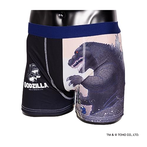 Godzilla Boxer Briefs Thirty-six Views of Mt. Fuji Hokusai Navy Blue2