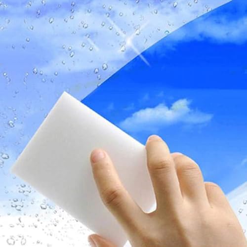 Image of White Foam Magic Sponge Eraser, Multipurpose Cleaning Pads for Kitchen, Bathroom, Walls, Tiles, Shoes & Household Stain Removal, Reusable Cleaning Sponge (Pack of 4)