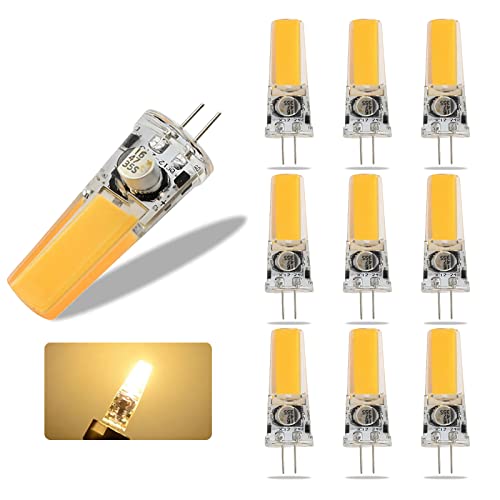 COITROZR G4 LED Lampen, 5W G4 LED Birnen 450LM Warmweiß 3000K, Ersatz für 40W Halogenlampen, AC/DC 12-24V, Dimmbar Kein Flackern, 10er Pack Cover