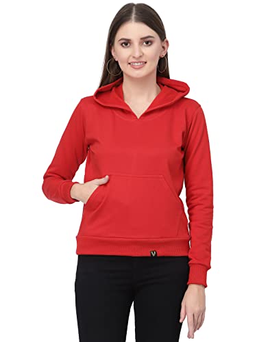 Image of UZARUS Women's Cotton Fleece Stylish Sweatshirt Hoodie