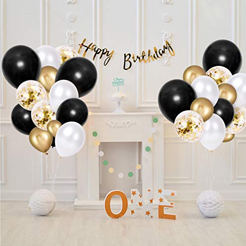 Image of 5 inch Black Party Balloons, 100 pcs Mini Thick Latex Balloons for Birthday Wedding Baby Shower Decorations(Black)