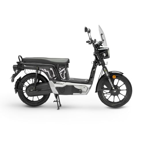 Image of Kinetic Green E-Luna X3 Prime Electric Scooter with charger - Night star Black - Ex-Showroom