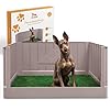 Pup en Suite Potty – Dog Toilet/Pee Pad Tray with Four Walls + Turf Patch – Indoor Potty Tray for Potty Training & Lazy Days – Easy to Build Pee Pad Holder Dog Litter Box Indoor