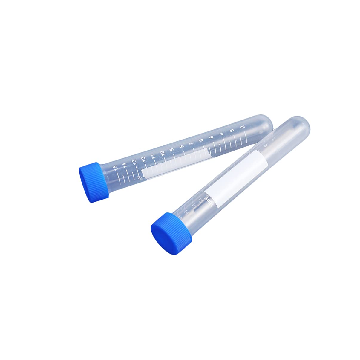 Mipcase Tubo De Centrífuga De Fondo Redondo 15 Ml Con Tapa De Rosca Transparente Paquete De 50 Piezas Para Suministros De Laboratorio Almacenamiento De Muestras Y Trabajo Científico