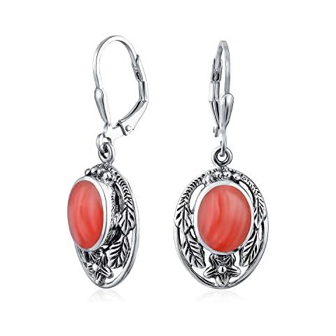 Western-Inspired Pink Coral Dangle Earrings Cover