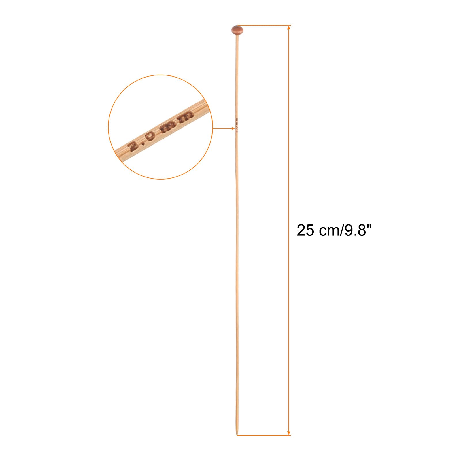 Bamboo Knitting Needles US 15 (10 Mm) - Single Point Wood Needles 12 Inch | Straight Needles For Blankets & Scarves