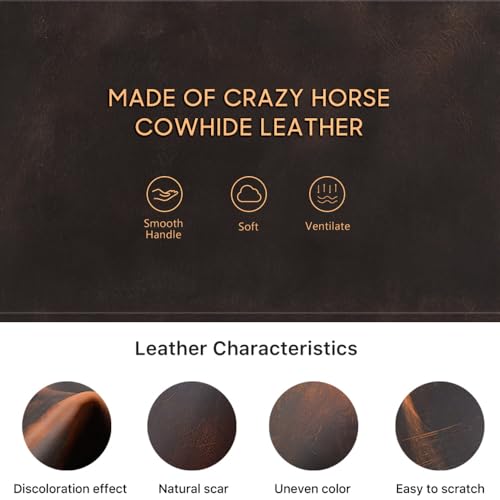 Image of CONTACTS Genuine Leather Sunglasses Travel Case Hard Eyeglasses Box Vintage Eyewear Holder Travel Accessories