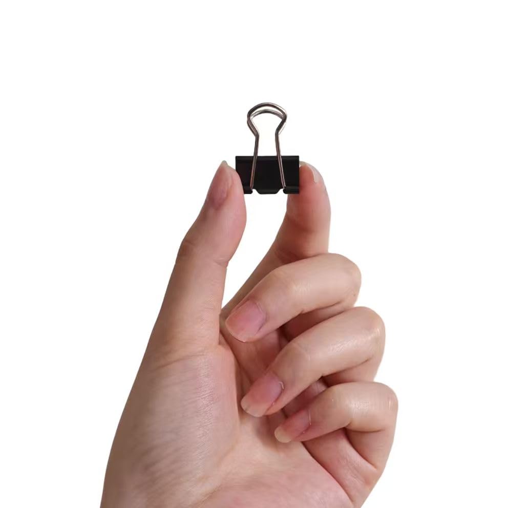 Amazon Basics Binder Clips, 0.31" Capacity, 3/4" Wide(Small), Black, 144 pcs image 6