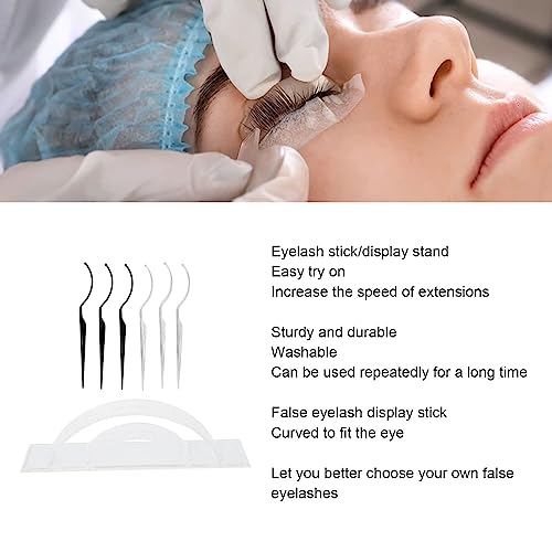 Lashes Display Rack, Reusable False Eyelashes Display Sticks Clear Stand For Home, Transparent - Image 3