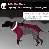 AOFITEE Winteroverall für Hunde - Wasserdichter Hundejacke Große Hunde mit Beinen, Winter Warmer Hundemantel mit Geschirr Gefütterter Hundeoverall, Wintermantel Hund für Deutscher Schäferhund
