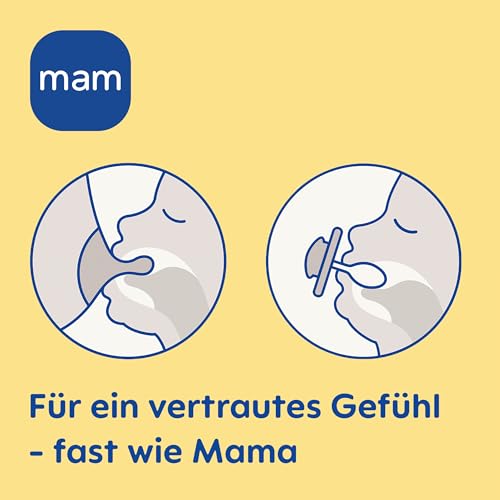 MAM Air Night Silikon Schnuller im 2er-Set, zahnfreundlicher und leuchtender Baby Schnuller, extra leichtes und luftiges Schilddesign mit Schnullerbox, 16+ Monate, Maus/Bäume