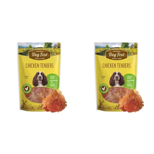 Image of Barkbutler x Dogfest Chicken Tenders, Dog Treats-90g |100% Natural|0% Artificial Flavors, Colours or Preservatives|#1 Ingredient is Meat|Human-Grade|for All Adult Breeds (Pack of 2)