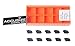 Accusize Industrial Tools GTN-4 PVD Coated Self-Lock Carbide Cut-Off Inserts, 0 Deg, Cutting Stainless Steel, 10 Piece Set, 2403-6005x10