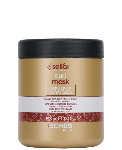 ECHOSLINE Seliàr Curl Mask - Curl Control Mask with Honey and Argan Oil - 1000 ml