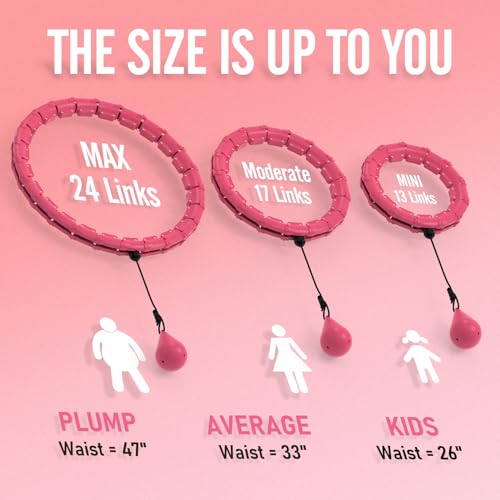 image for JKSHMYT Weighted Hula Circle Hoops for Adults Weight Loss, Infinity Ho