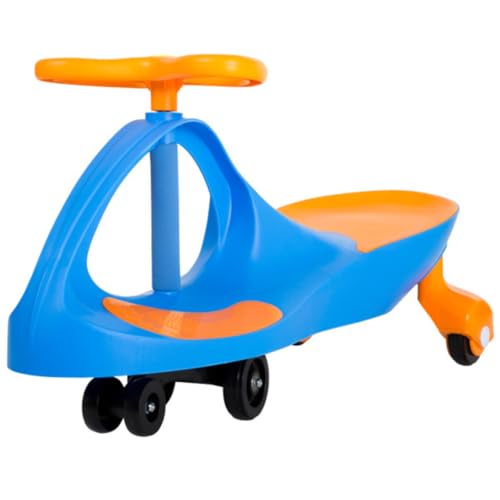 Wiggle Car - Ride on Toy for Ages 3 and Up - Toddler Ride on Toys with no Batteries, Gears, or Pedals Just Twist, Wiggle, and Go by Lil’ Rider ( Blue and Orange)