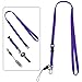 Wisdompro 10 Pack 22 inch Neck Lanyard with Detachable Buckle, String Loop and Swivel Clasp for Keys, ID Badges, Phones, USB Flash Drives, Name Tags - 5 Assorted Colors