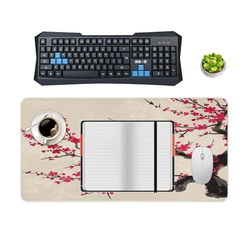 Mouse Pad Grande Floral Japonés 60 x 30 cm Goma Antideslizante miniatura 4