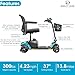 Pride Go Go Elite Traveller 2 Mobility Scooter + Pride Mobility Cell Phone Holder, XLR Phone Charger, Mobility Yours Rear Basket, 300 Lbs Weight Capacity, New EZ-Turn Feature (Robins Egg Blue, 18 AH)
